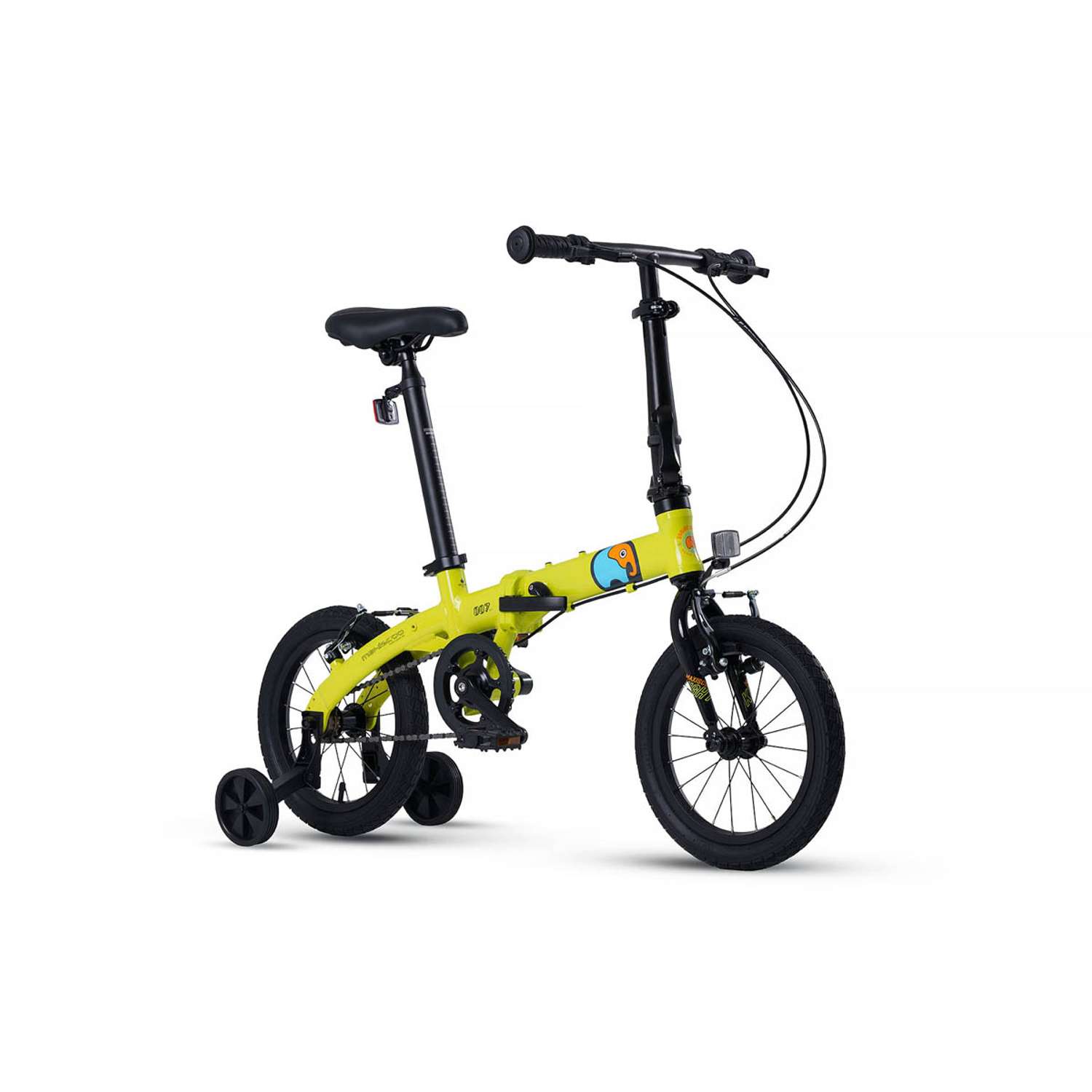 Велосипед Детский Складной Maxiscoo S007 стандарт 14 желтый - фото 2