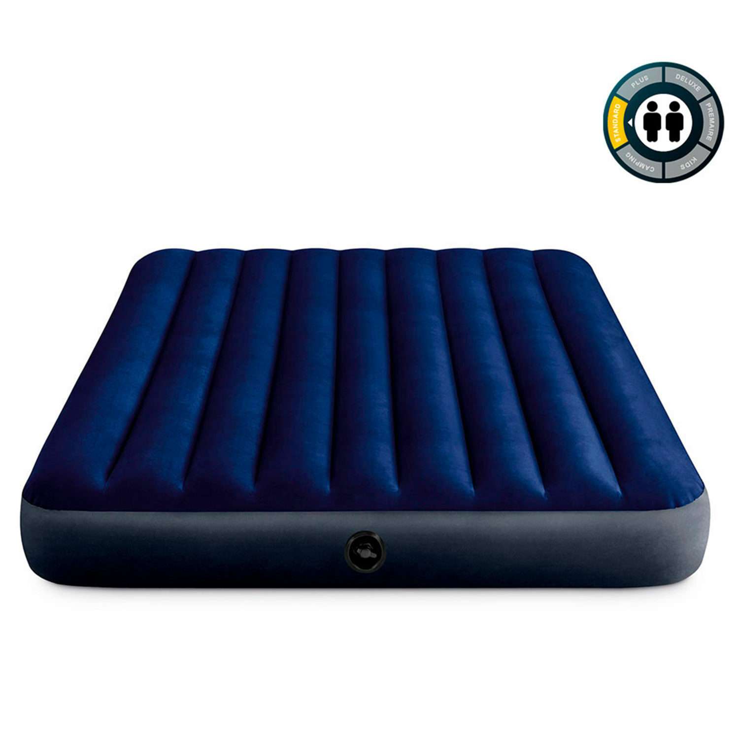 Надувной матрас INTEX кровать бим стандарт квин с ручным насосом 152х203х25 см - фото 2