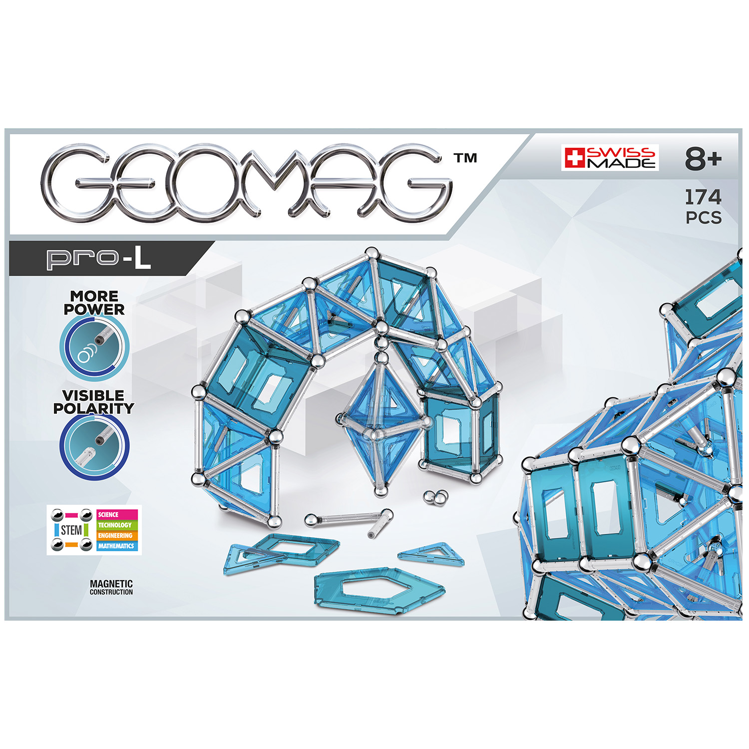 Конструктор магнитный GEOMAG Pro-L 174 детали - фото 1