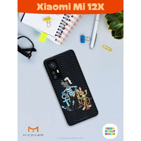 Силиконовый чехол Mcover для смартфона Xiaomi 12X Союзмультфильм Заяц и волк в море