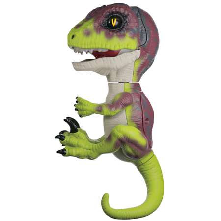 Интерактивная игрушка Fingerlings динозавр Стелс зеленый с фиолетовым 12 см