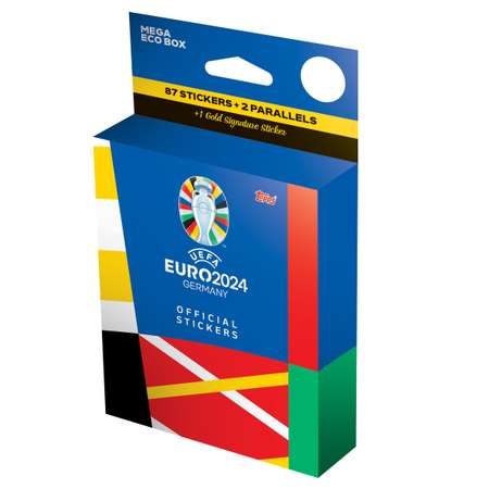 Наклейки коллекционные topps Чемпионат Европы по футболу EURO 2024 15 пакетиков в наборе