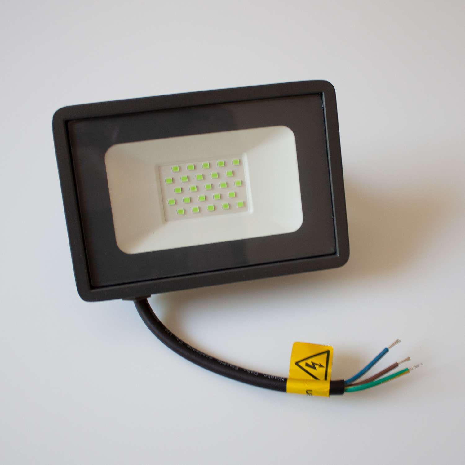 Прожектор светодиодный Фарлайт 20Вт 6500К IP65 Зеленый свет серый корпус - фото 1