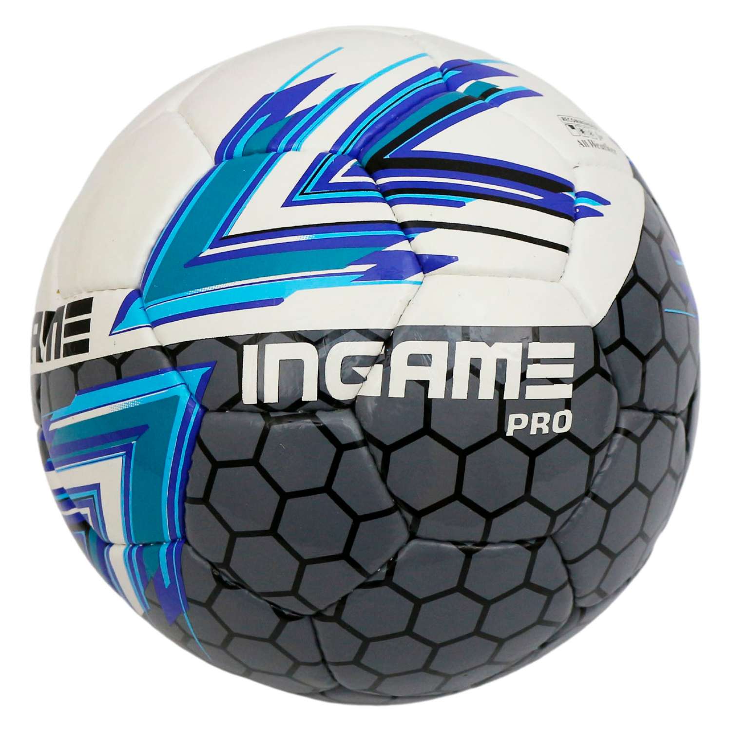 Мяч футбольный InGame PRO №5 сине-черный IFB-115 - фото 1