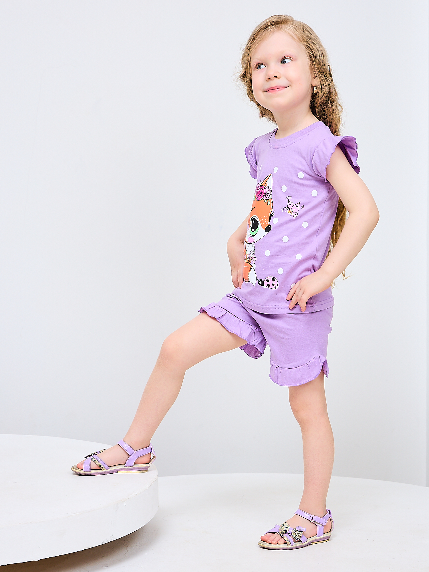 Костюм Mil Art kids 1902201548SUIT-SHORTS-LISICHKA-VIOLET - фото 5