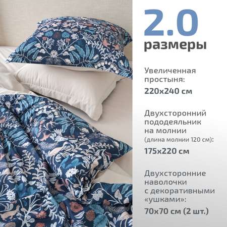 Комплект постельного белья MCotton Оттавио 2-спальный макси микро-сатин 6175-1+6174а-1