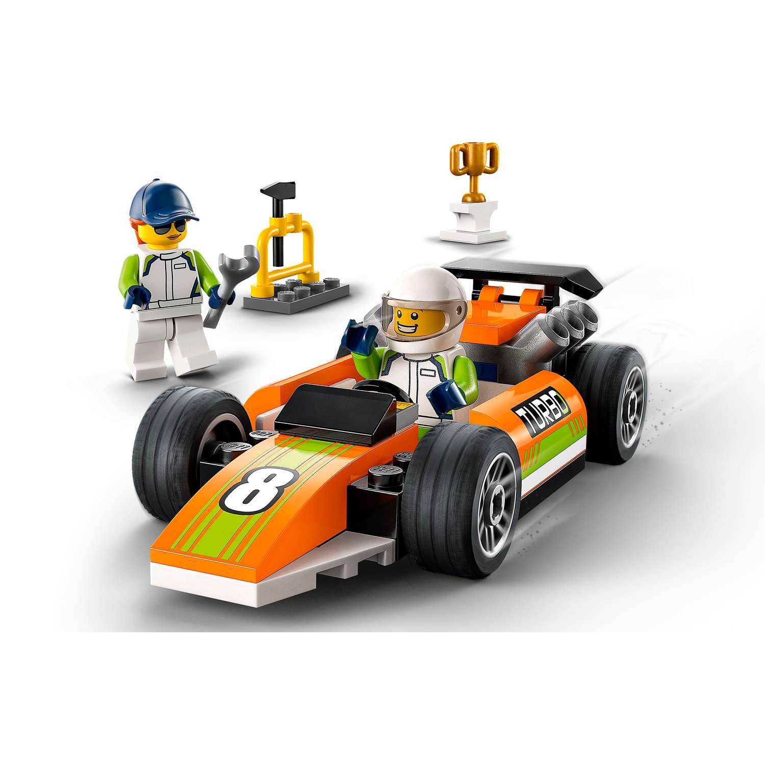 Конструктор детский LEGO City Гоночный автомобиль 60322 - фото 8