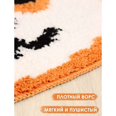 Коврик Доляна «Корги» 50×40 см цвет оранжевый