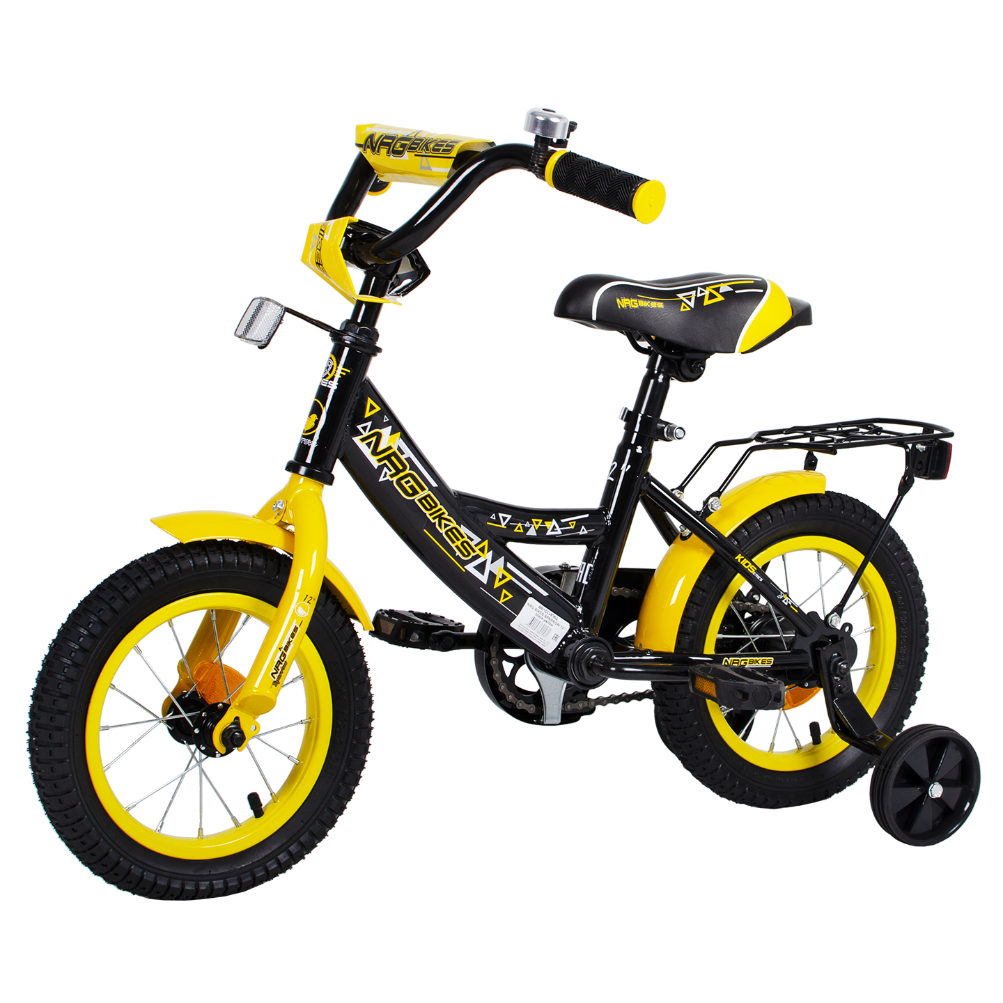 Велосипед NRG BIKES Sparrow 12 black-yellow - фото 12