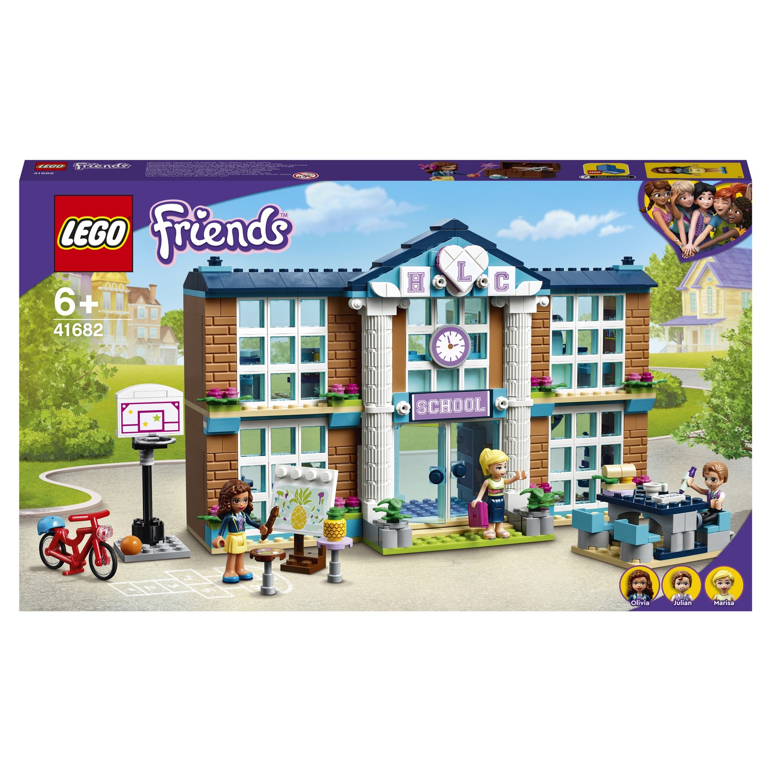 Конструктор LEGO Friends Школа Хартлейк Сити 41682 купить по цене 2999 ₽ в  интернет-магазине Детский мир