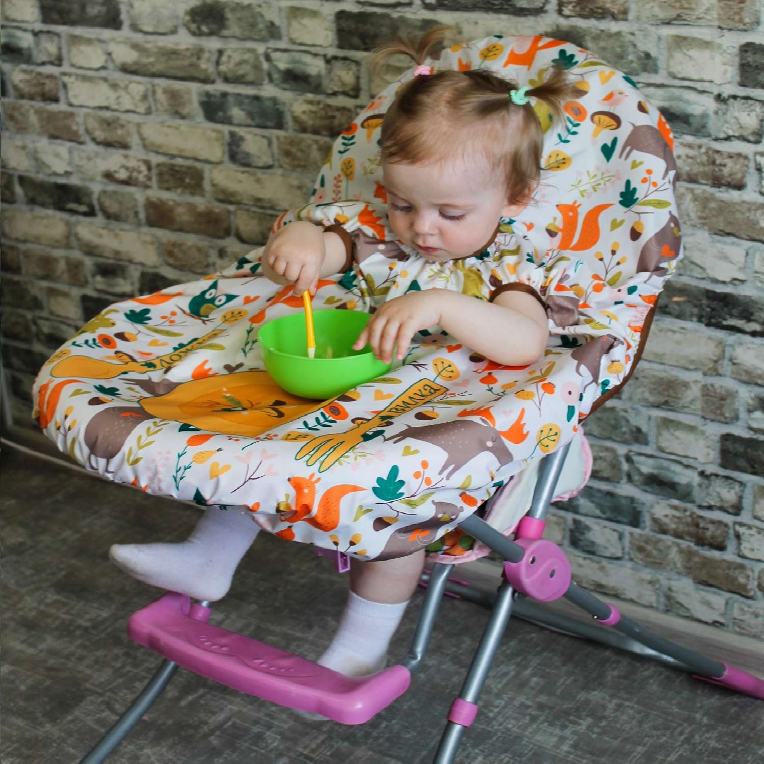 Накидка на стульчик ДомМой детская для кормления  - фото 2