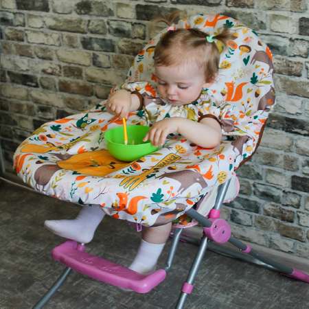 Накидка на стульчик ДомМой детская для кормления 