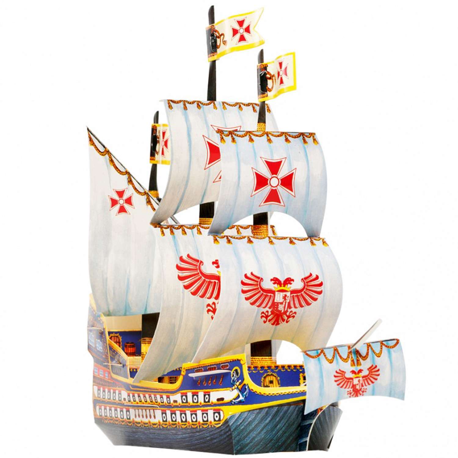 Сборная модель Умная бумага Корабли Галеон Вест-Индия 003 003 - фото 2