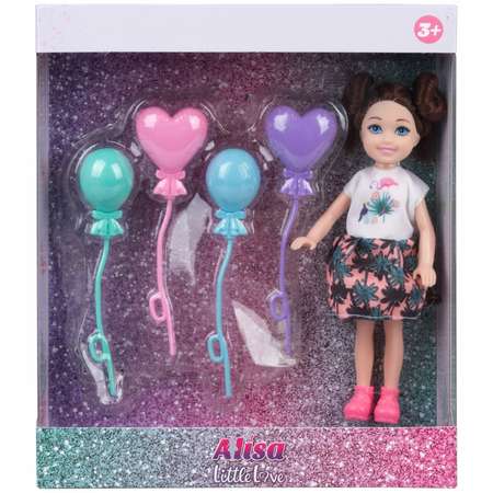 Кукла детская 1TOY Alisa Little Love с аксессуарами брюнетка маленькая мини 14 см