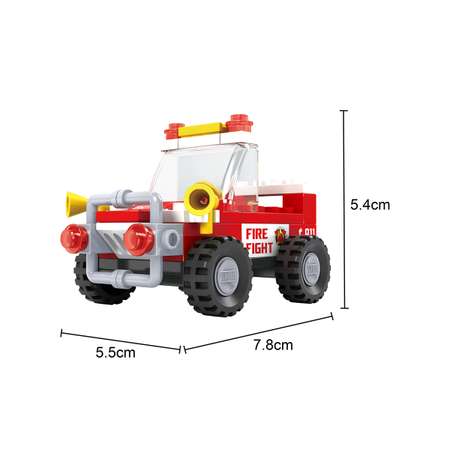 Конструктор KEYIXING Пожарная бригада: Джип 58 деталей