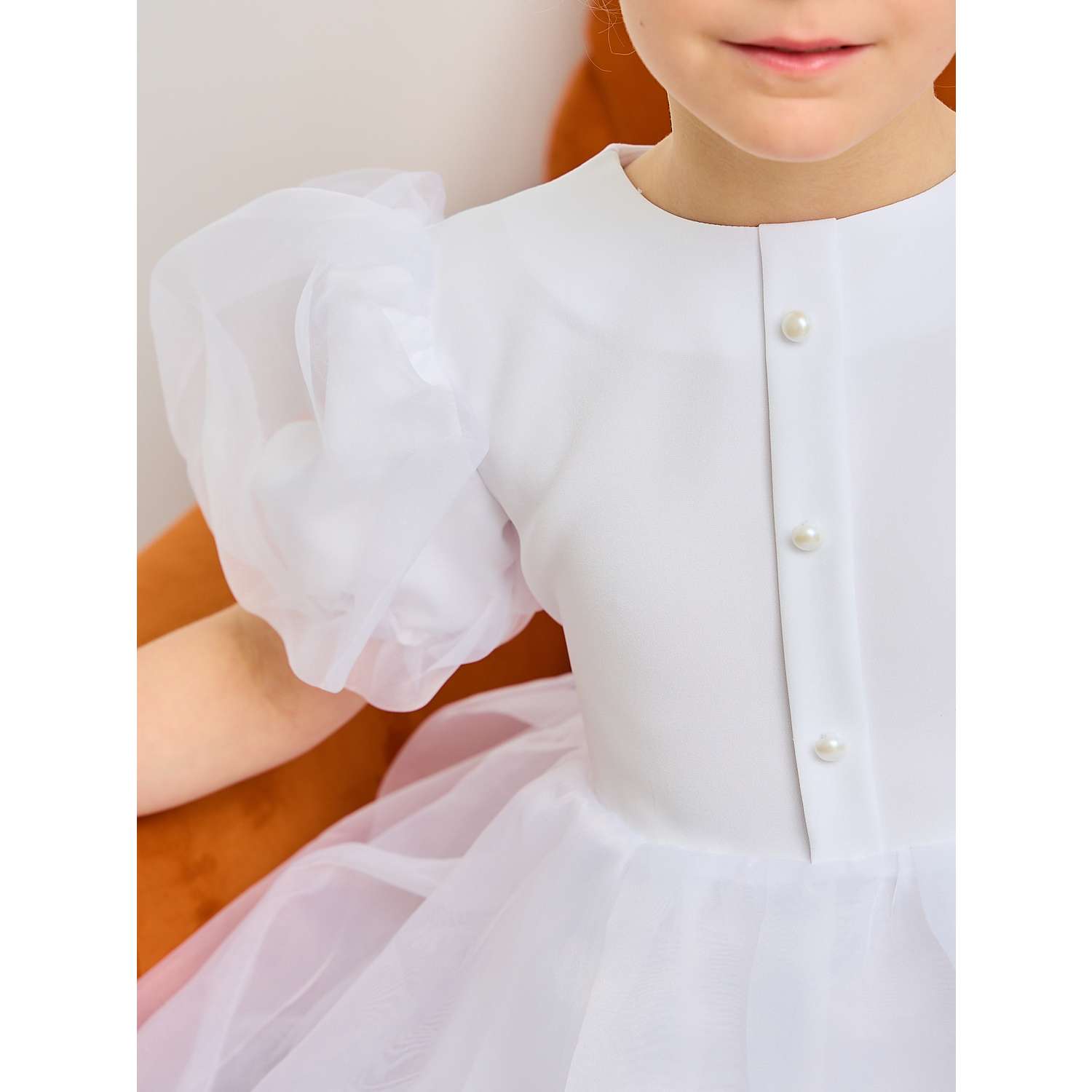 Платье Sofisha kids Plat.organza.white - фото 5