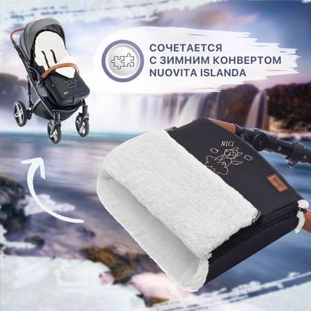 Муфта для коляски Nuovita меховая Islanda Bianco Фиолетовый