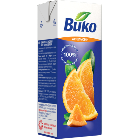 Апельсиновый сок ВИКО без сахара 200 мл х 24 шт.