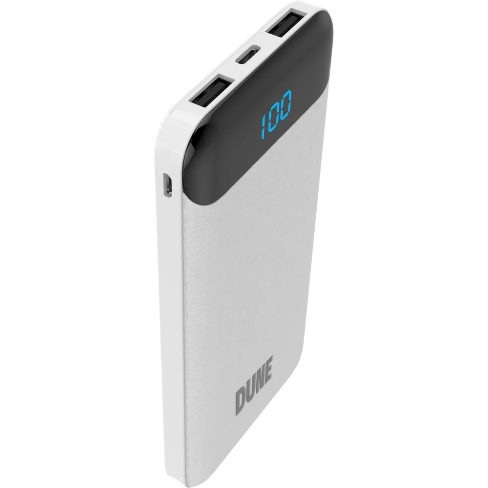 Внешний аккумулятор Perfeo Powerbank Dune 10000mah LED дисплей White PF_B4882 - фото 2