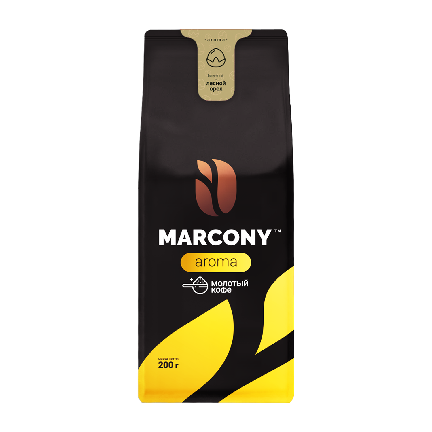 Кофе молотый Marcony Aroma со вкусом Лесного ореха 200 г - фото 1