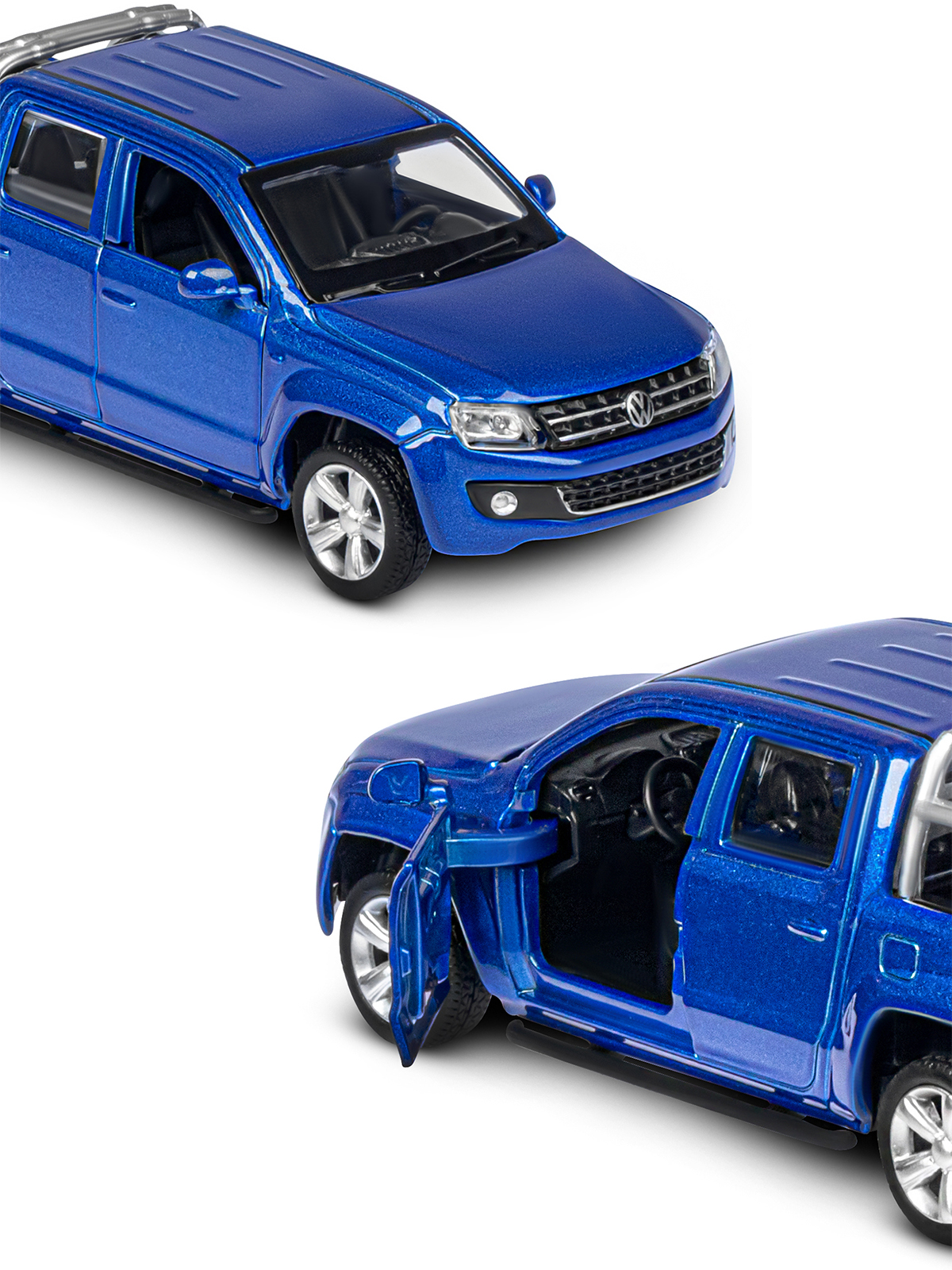 Пикап АВТОпанорама Volkswagen Amarok 1:46 синий JB1251274 - фото 7