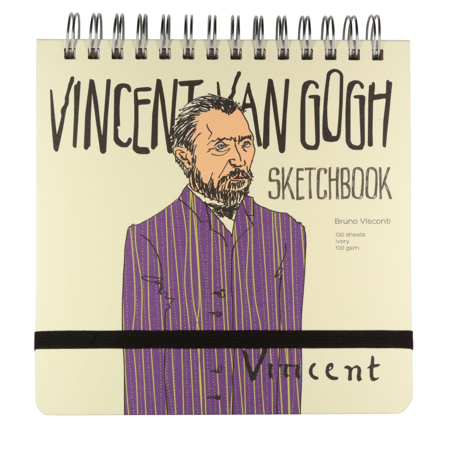 Скетчбук Bruno Visconti 200х200 мм 100 листов бежевый 100 г на гребне вид 3 - фото 2