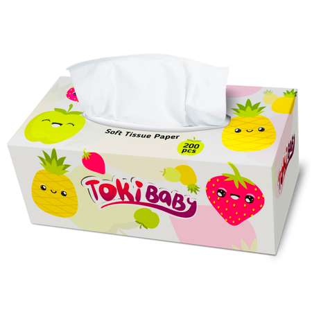 Бумажные салфетки Tokibaby 200 шт