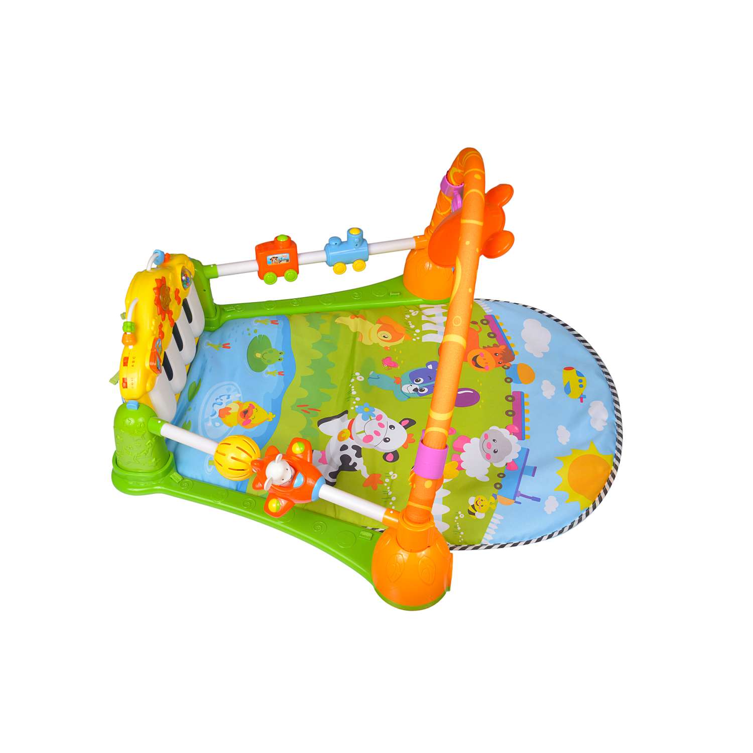 Развивающий детский коврик SHARKTOYS Для малышей овальный с музыкальной панелью - фото 6