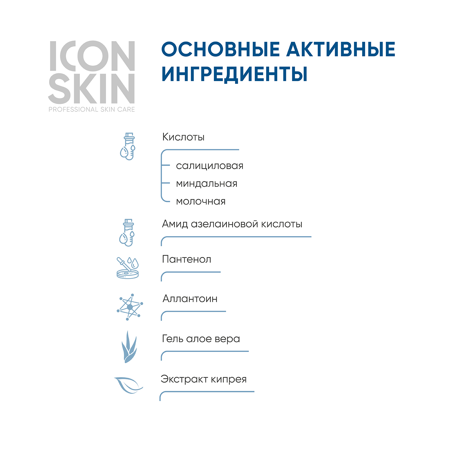 Сыворотка ICON SKIN спрей от акне на теле acne free solution