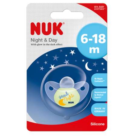 Пустышка Nuk Night and Day Спокойной ночи 2 10736079