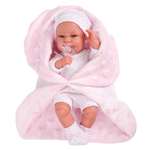 Кукла-пупс Antonio Juan Фатима на розовом одеяле 33 см виниловая