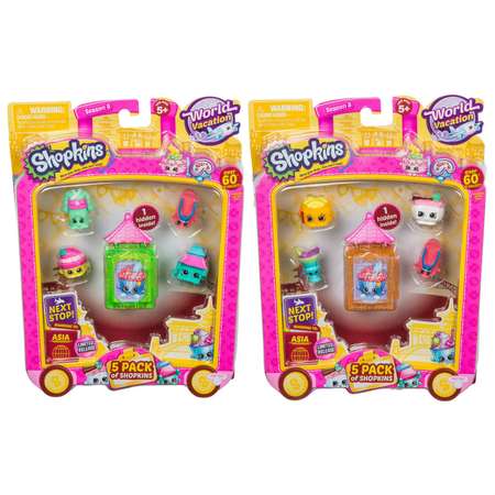 Набор фигурок Shopkins 5шт Азия в непрозрачной упаковке (Сюрприз)