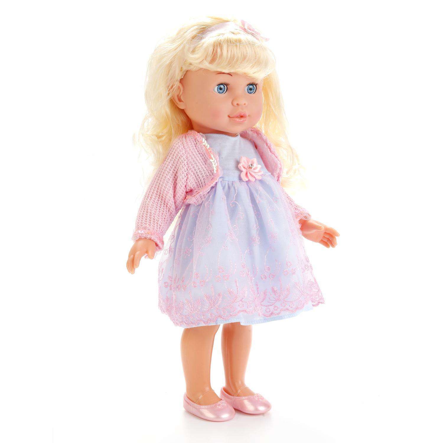 Кукла Карапуз интерактивная Полина в сиреневом платье(POLI-13-A-RU) 233344 - фото 1