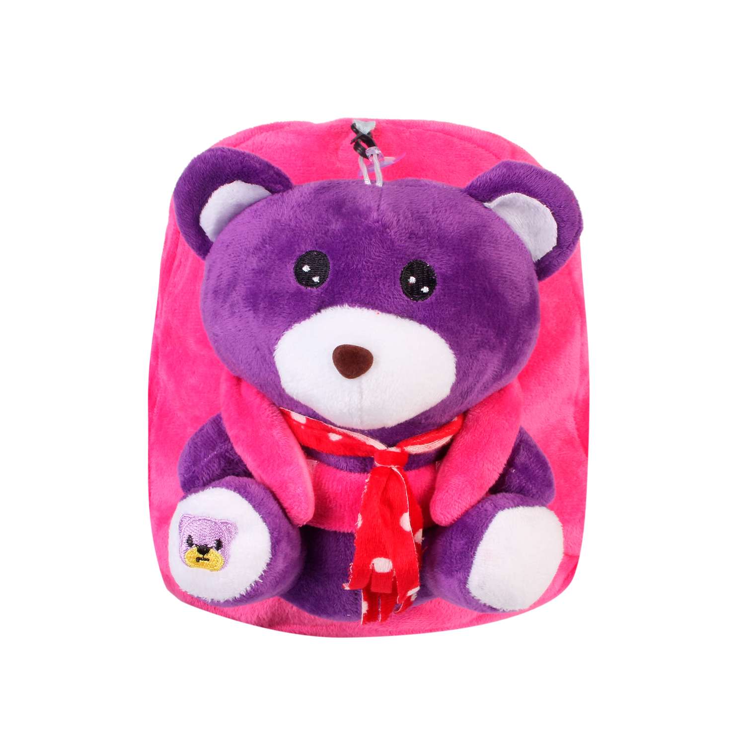 Рюкзак с игрушкой Little Mania фуксия Мишка фиолетовый - фото 1
