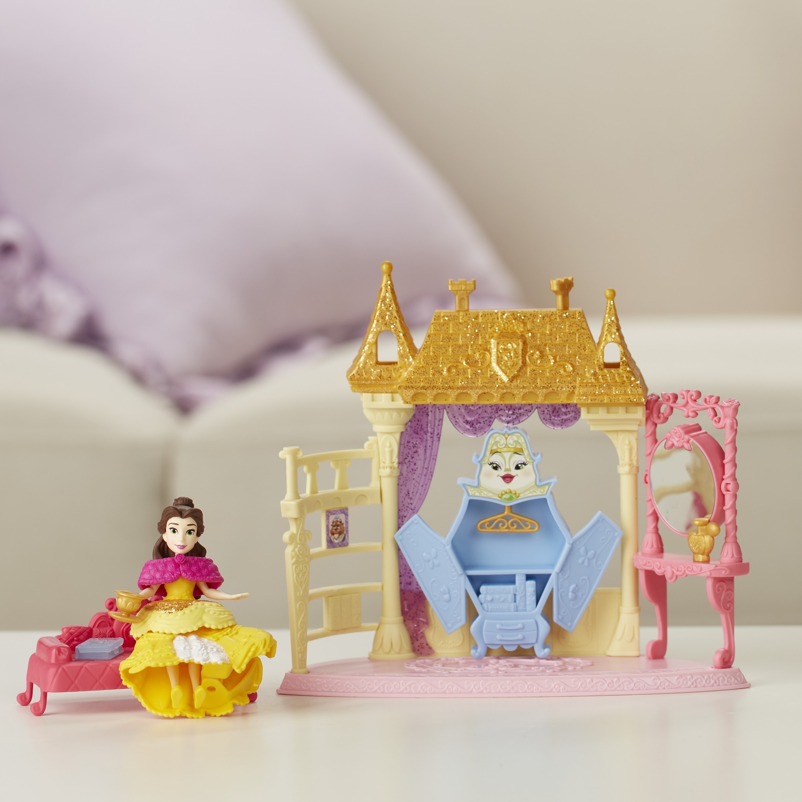 Набор игровой Disney Princess Hasbro Кукла из мультфильма Спальня Белль E3083EU4 E3052EU4 - фото 8