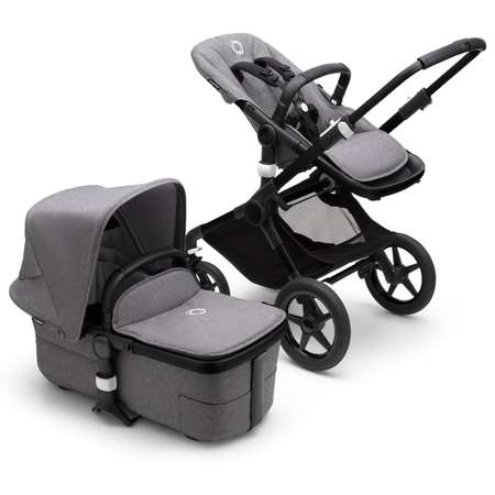 Коляска 2в1 Bugaboo Fox3 Complete Black Grey Melange-Grey Melange 2306010002