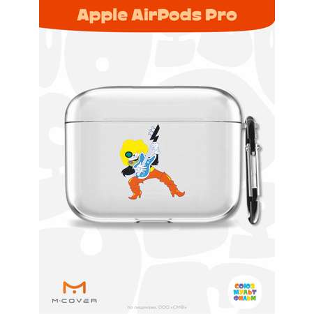 Силиконовый чехол Mcover для Apple AirPods Pro с карабином Мы к вам заехали на час