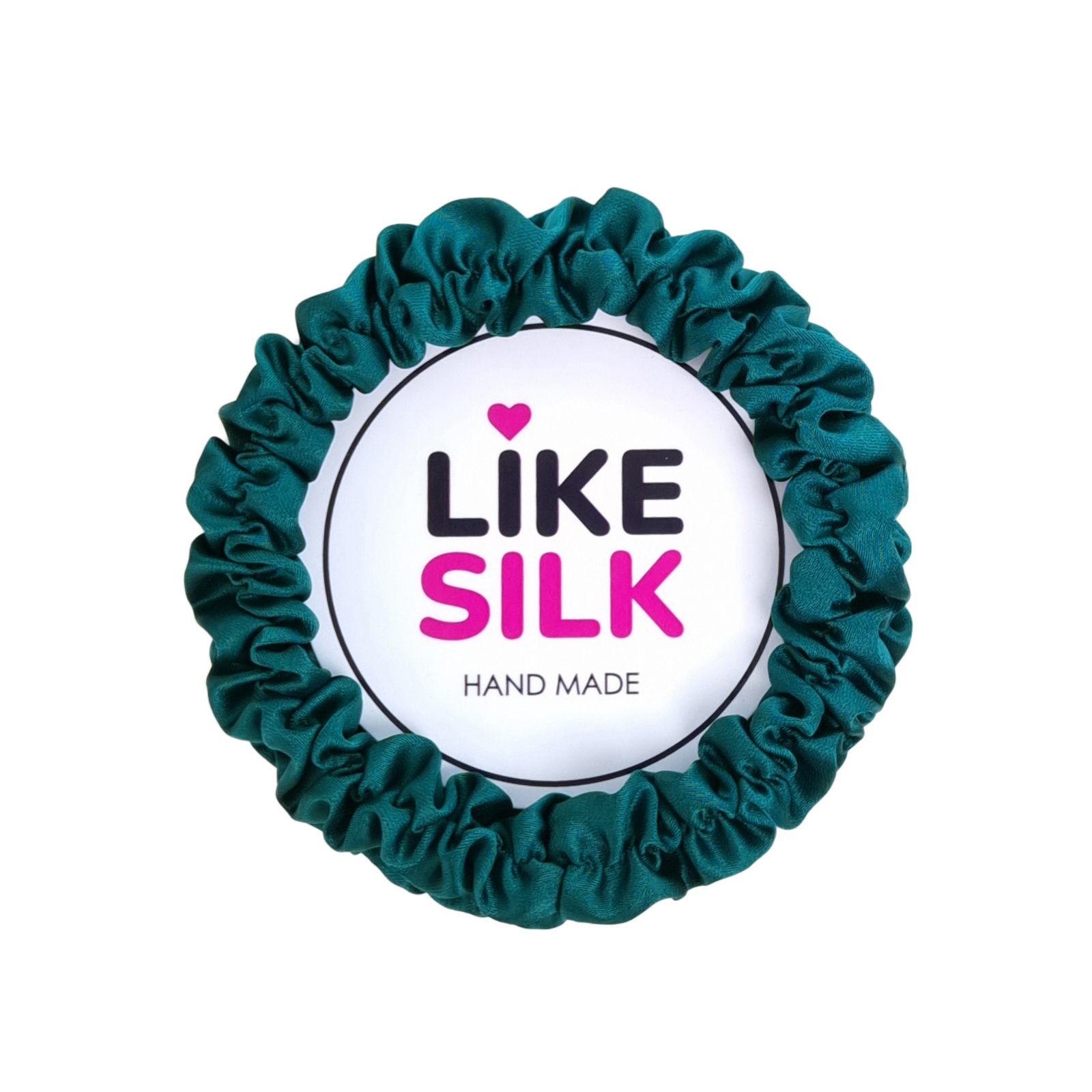 Резинка для волос LIKE SILK №1 шёлк ARMANI изумрудный - фото 2