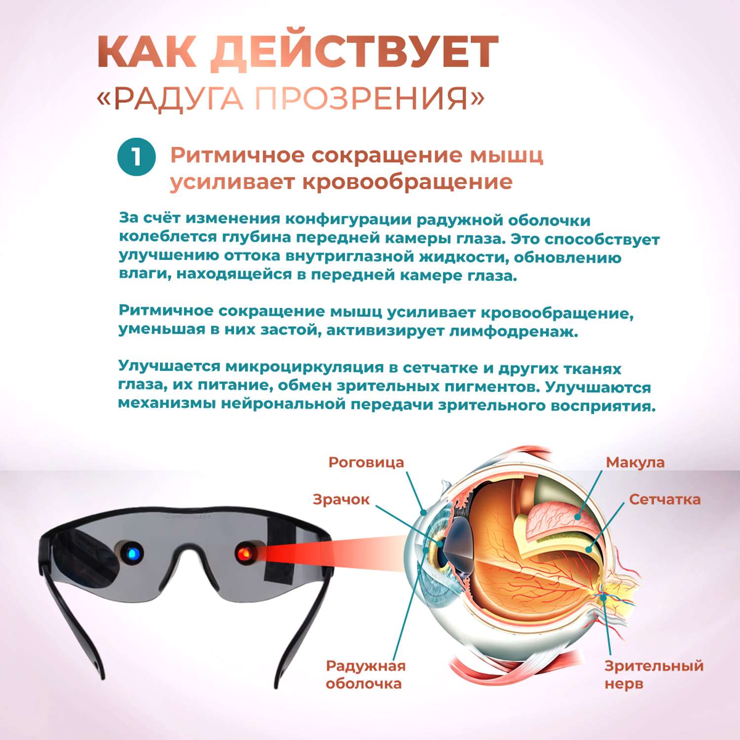 Лечебный прибор Selfdocs Аппарат офтальмологический для светоимпульсной терапии / Очки Панкова Радуга прозрения - фото 9