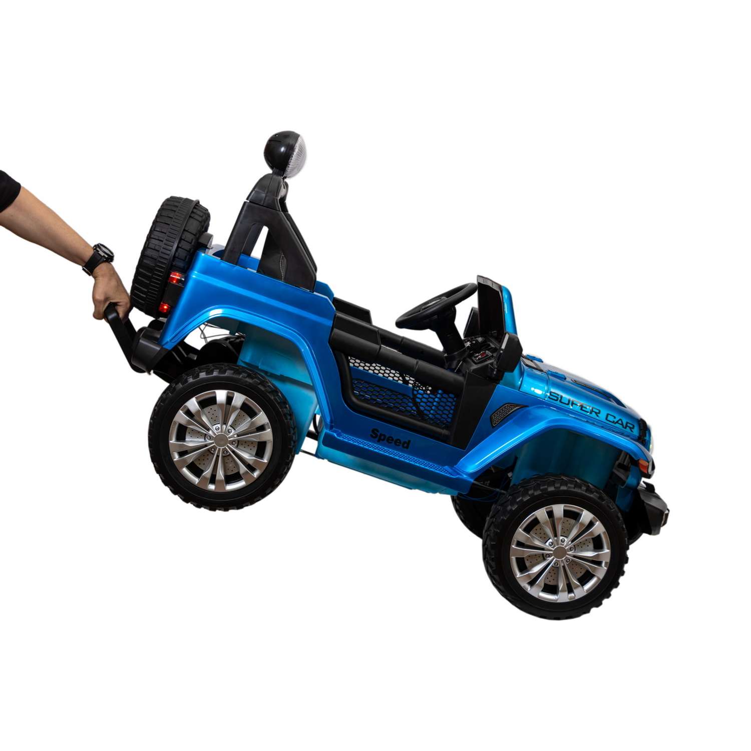 Электромобиль TOYLAND Джип Jeep Rubicon 5016 синий - фото 9