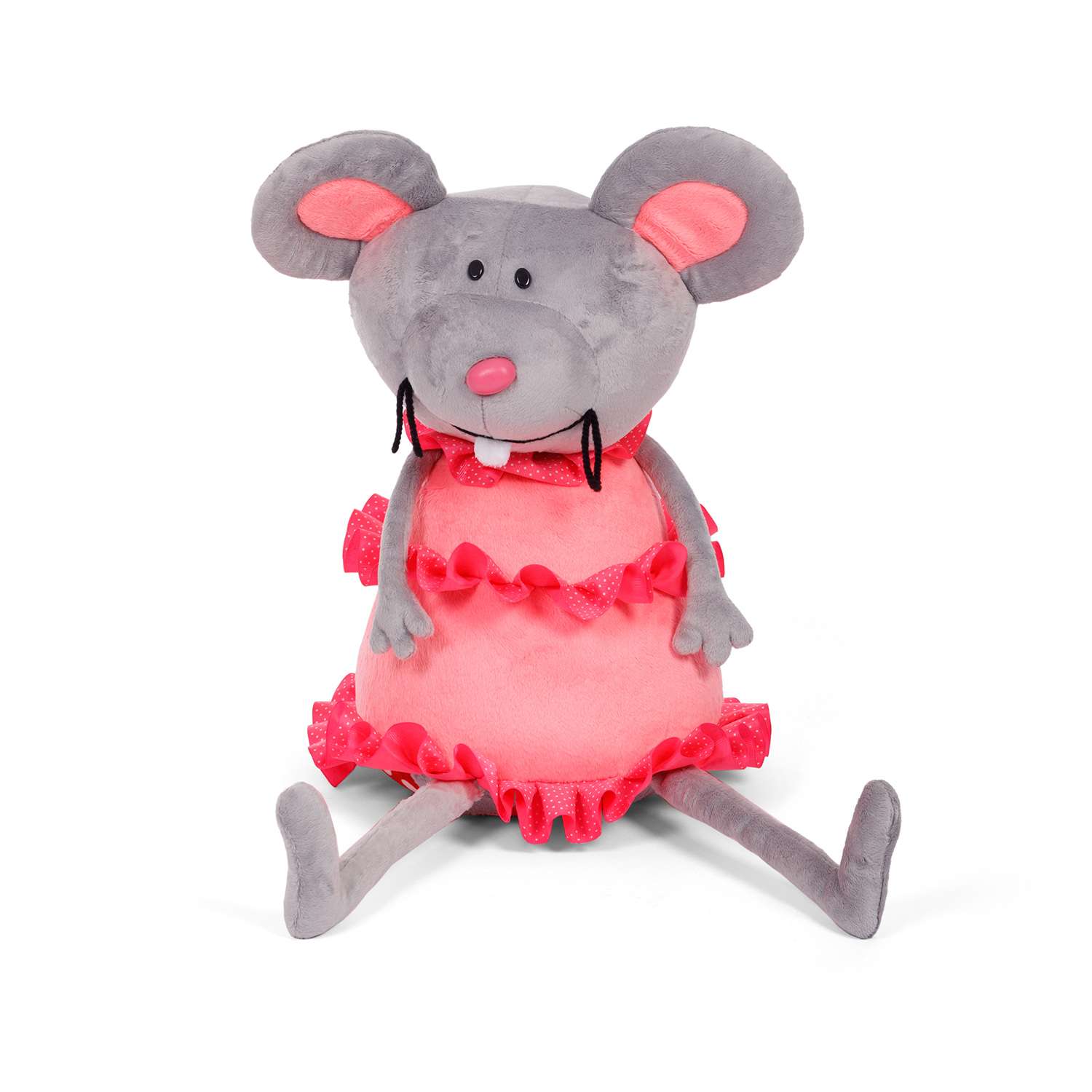 Мягкая игрушка Тутси Мышка Ксенечка в розовом платье - фото 1