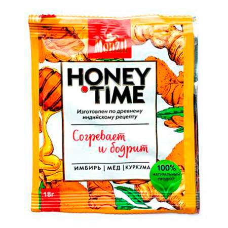 Имбирный напиток Monzil Honey Time Имбирь Мёд Куркума 6 пакетиков по 18 г