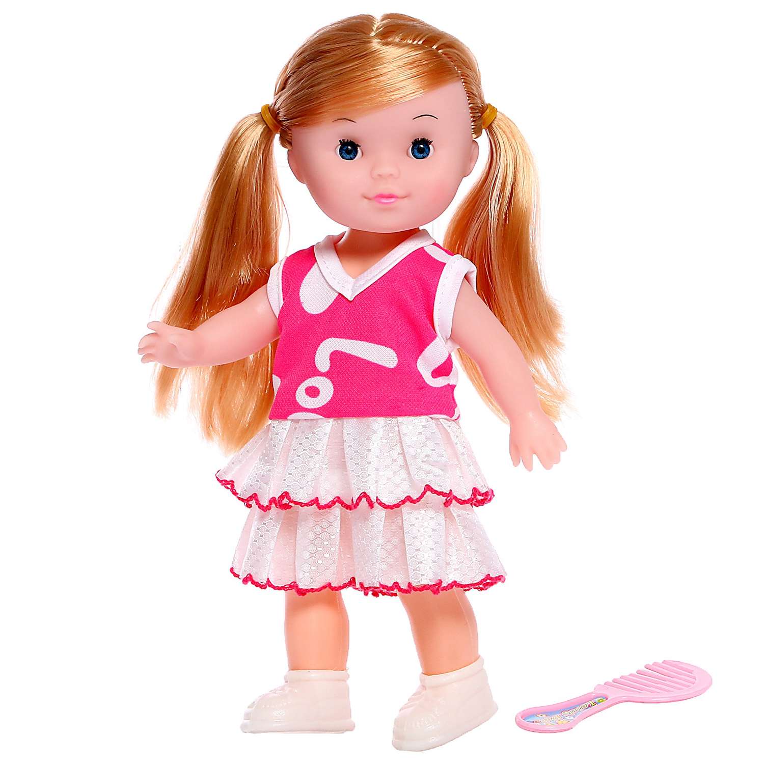 Кукла Sima-Land классическая «Юля» в платье с аксессуаром 4389856 - фото 1