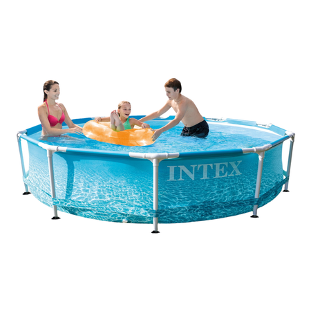 Каркасный бассейн 28208 Intex Metal Frame Pool Set Beachside c фильтр-насосом 305х76 см 4485 л