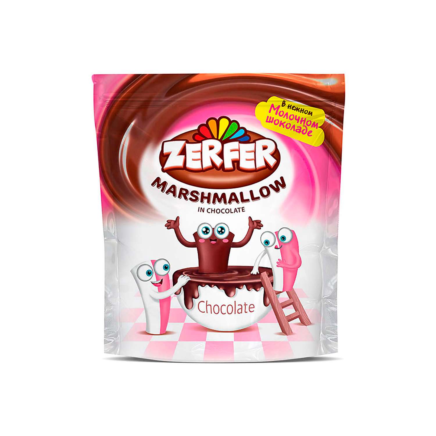 Маршмеллоу Zerfer с клубнично-сливочным вкусом в шоколаде 4 пачки по 110 грамм - фото 2