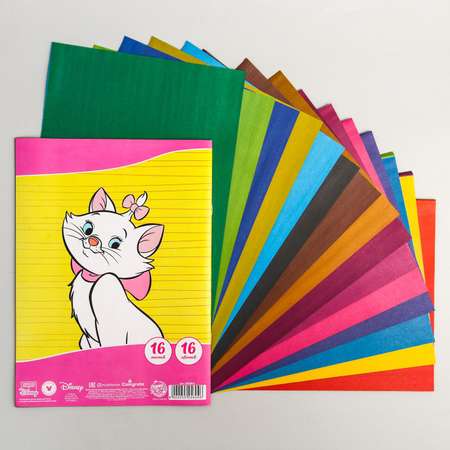 Бумага цветная Disney «Кошечка Мари» двусторонняя А4 16 листов