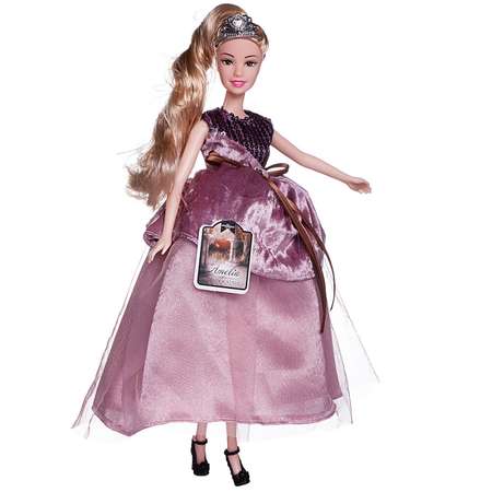 Кукла ABTOYS Королевский прием с диадемой в длинном платье светлые волосы 30см