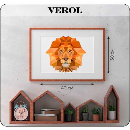 Набор для творчества VEROL Лев рисуем наклейками по номерам