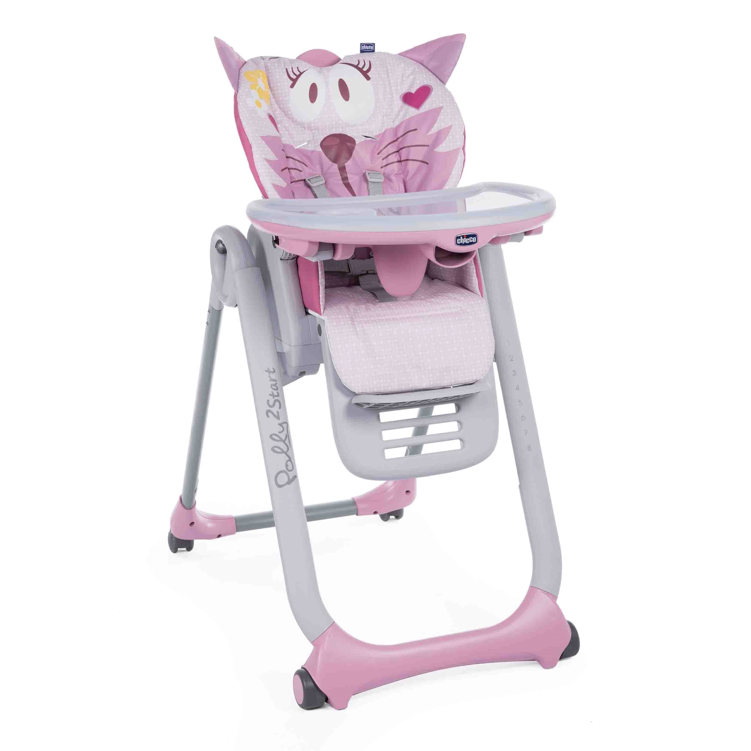 Стульчик CHICCO для кормления Polly 2Start Miss Pink 05079205810000 - фото 1