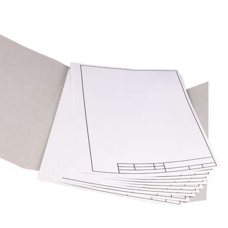 Папка для черчения Prof-Press Металлик А4 10 листов с вертикальной рамкой 160г/м2